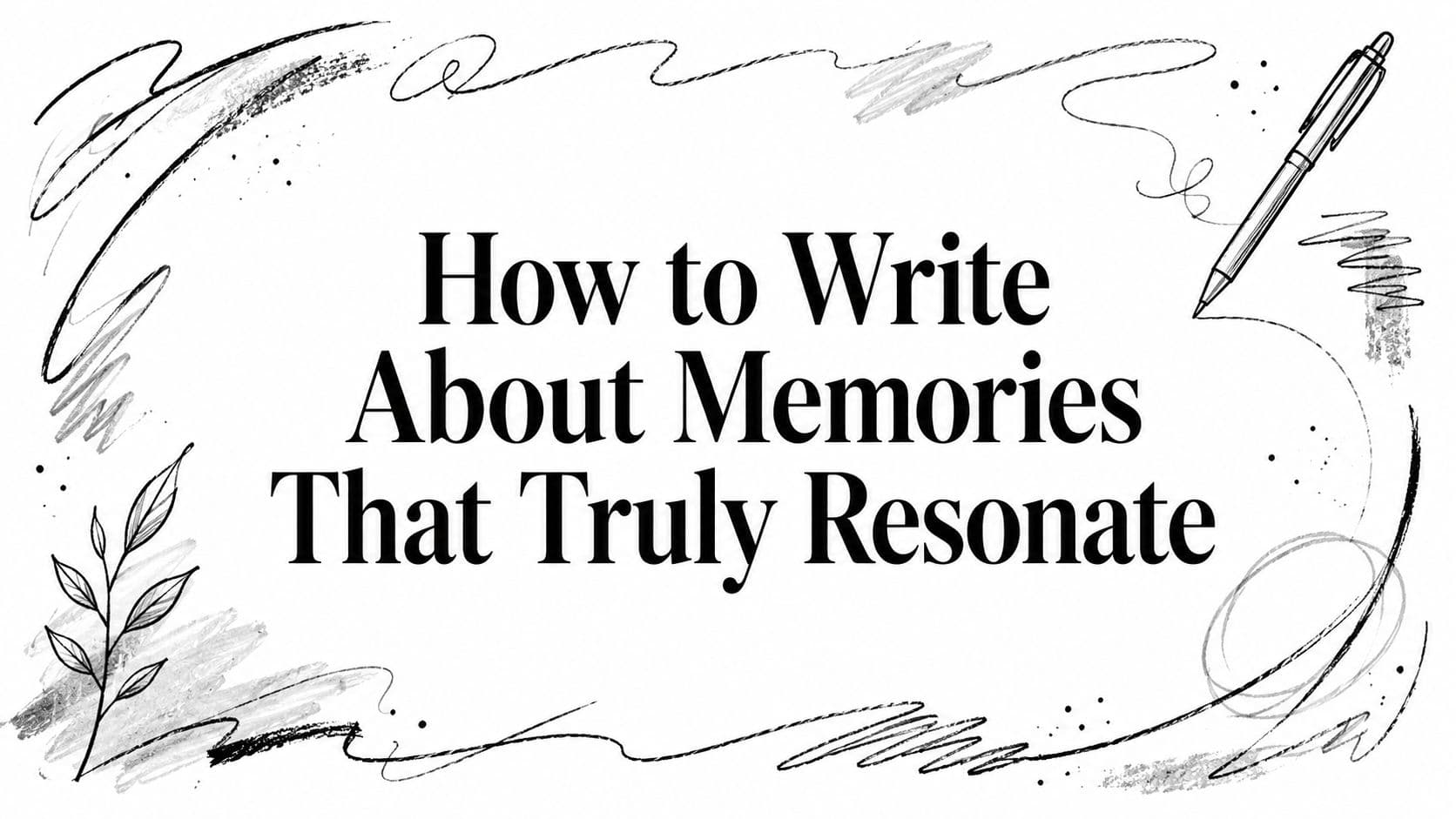 How to Write About Memories That Truly Resonate