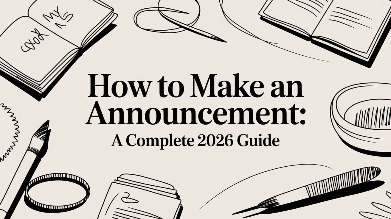 How to Make an Announcement: A Complete 2026 Guide